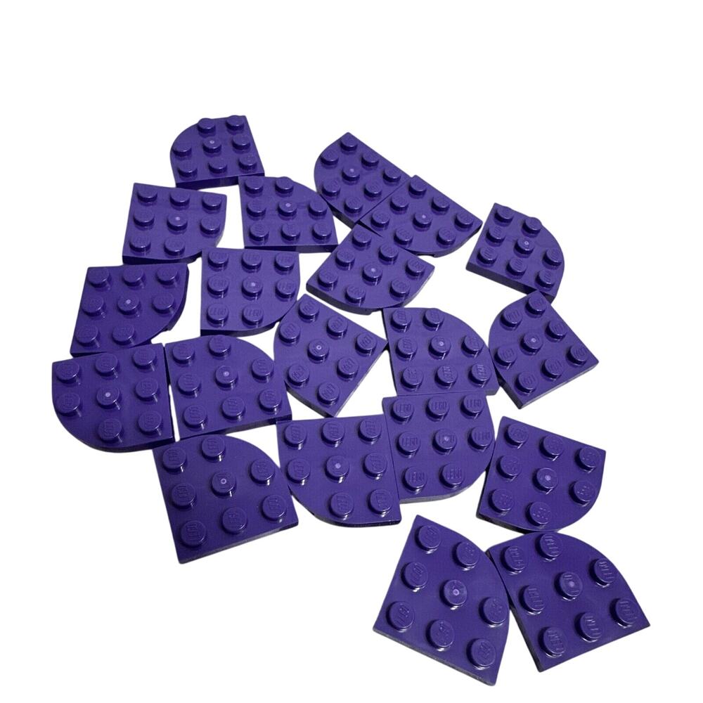 LEGO Medium Lilac Purple PLATE 3X3, 1/4 CIRCLE 30357 Lot of 20 Pieces New